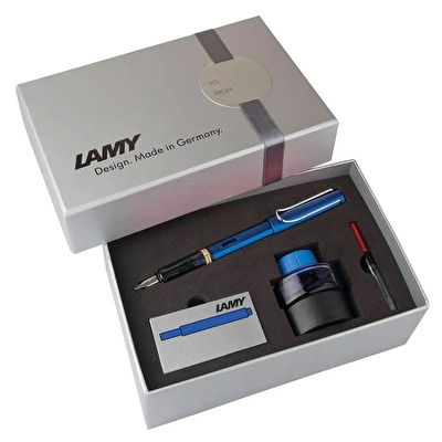LAMY Set Al-Star Dolma Kalem Seti M G.Kutu Lacivert Metal Siyah Klips